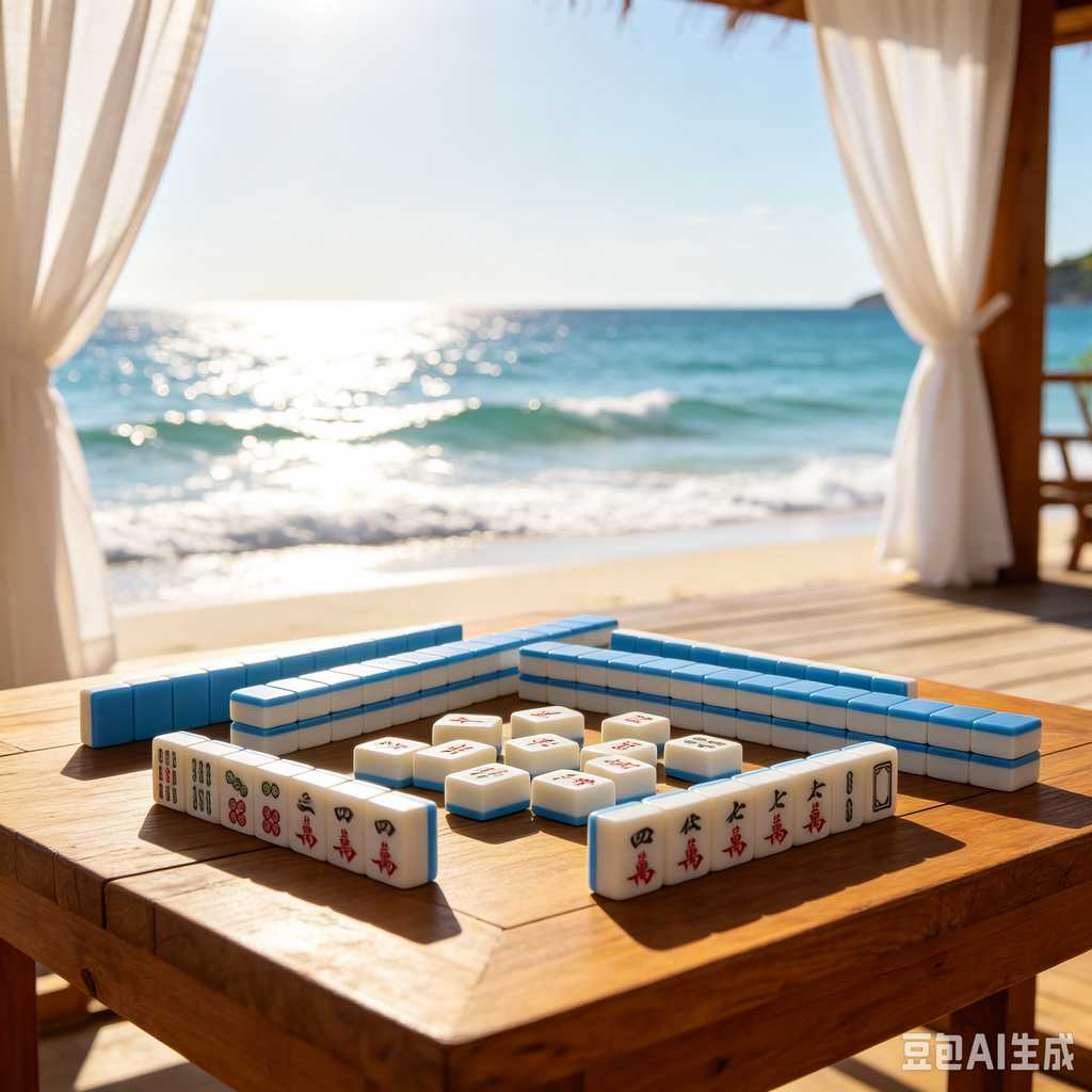 wooden mahjong set