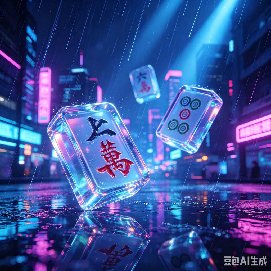 blue crystal mahjong set
